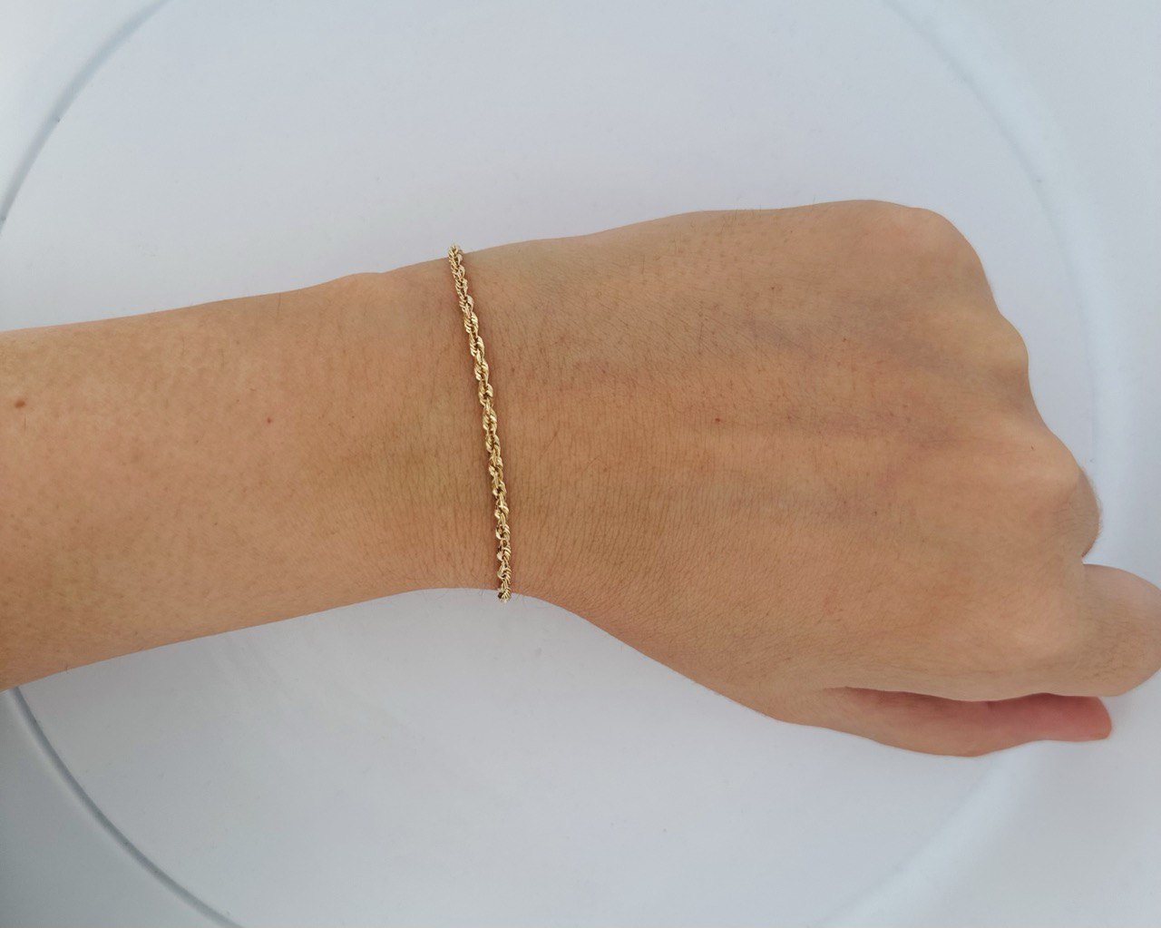 10K Semi Rope Bracelet 2.4MM