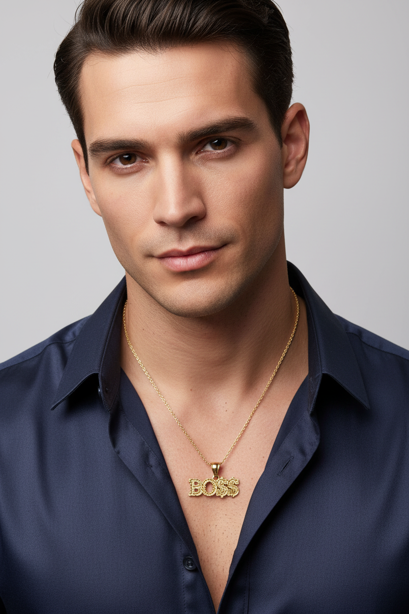 10K Gold "Boss" Pendant