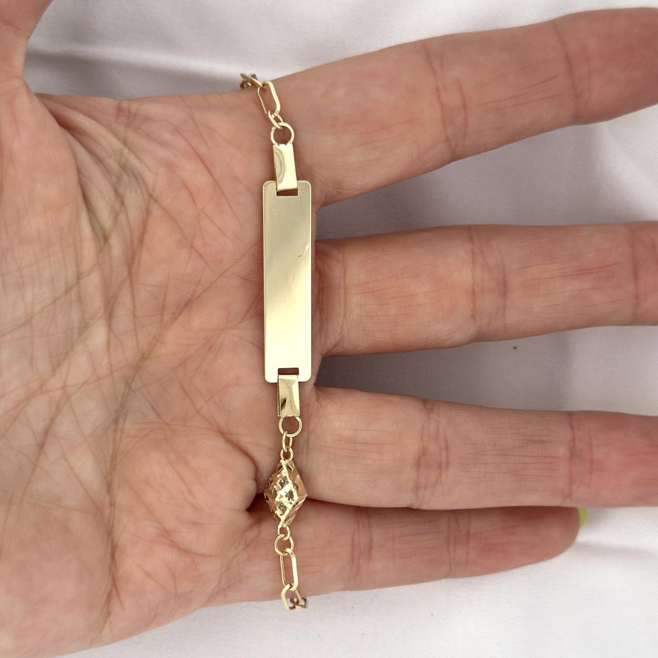 14K Yellow Gold ID Bracelet - 7.4MM
