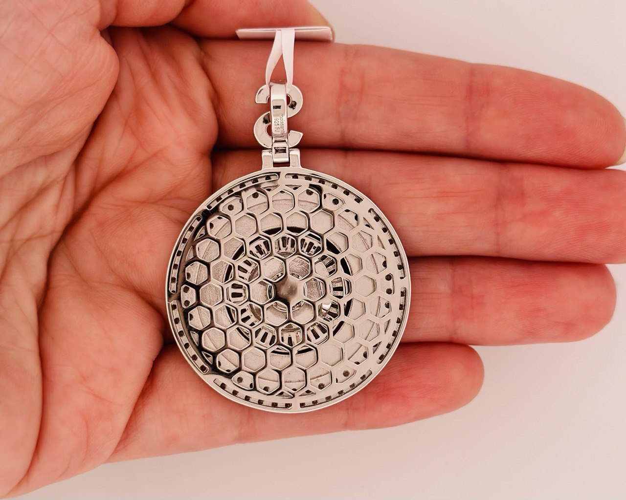 Sterling Silver Roulette Pendant with VVS Moissanite - 5.34 Carat