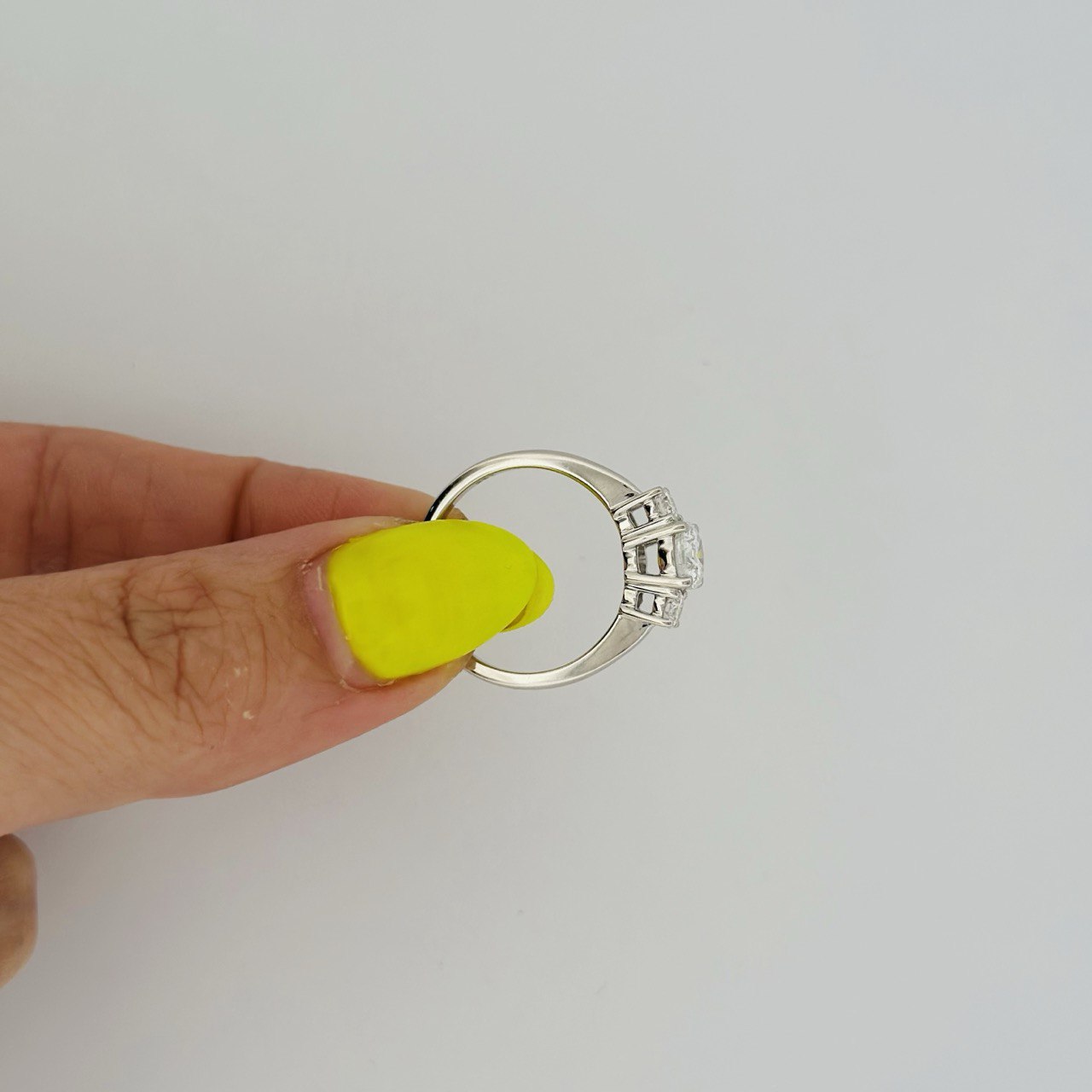 14K Gold Three-Stone Diamond Ring