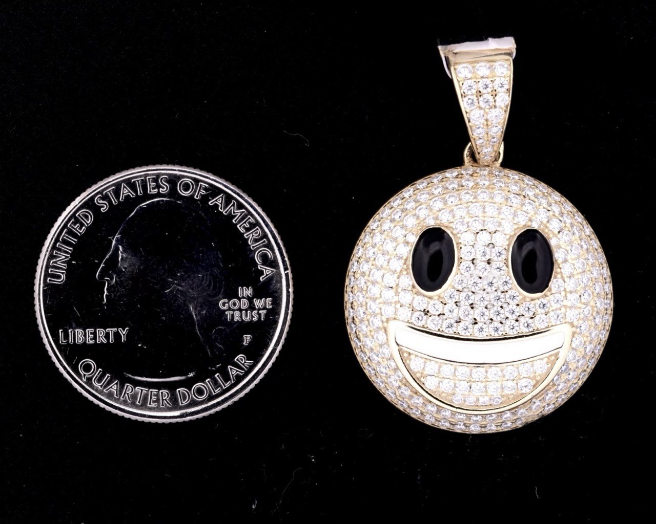 Sterling Silver Smile Pendant with VVS Moissanite - 2.72 Carat