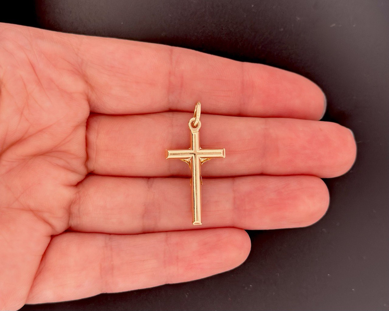 14K Gold Cross Pendant - 4