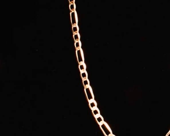 14K Solid Figaro Chain - 3 MM
