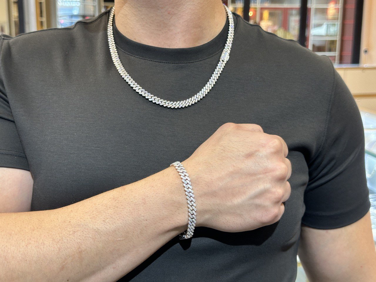 Sterling Silver Miami Cuban Bracelet - 3.84CT VVS-D Moissanite, 8MM