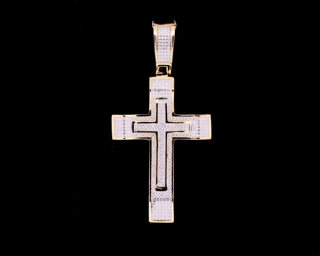 Sterling Silver Cross Pendant with VVS Moissanite - 2.65 Carat