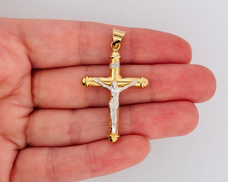14K Crucifix Pendant - 1