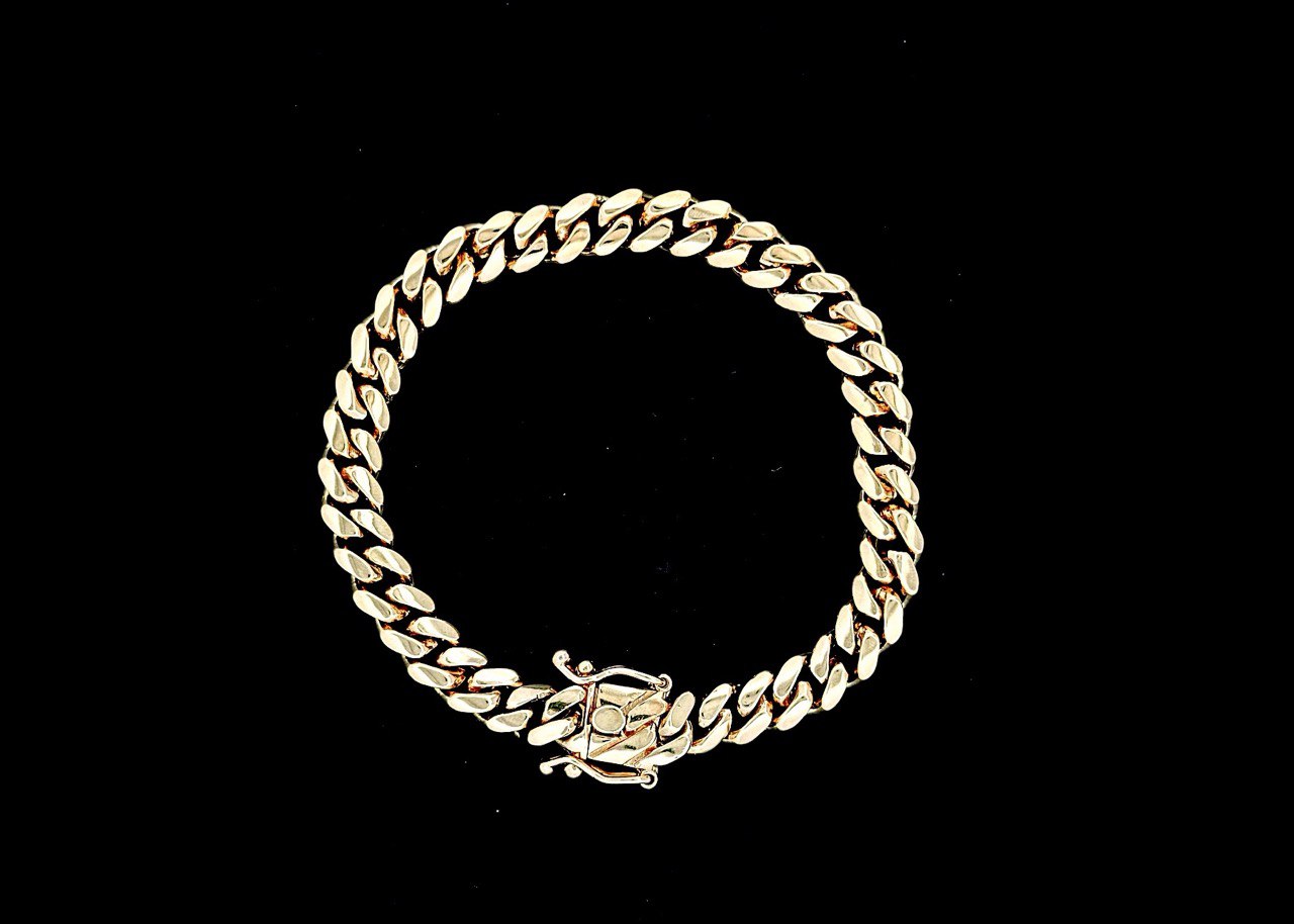 10K Solid Miami Cuban Bracelet 8MM