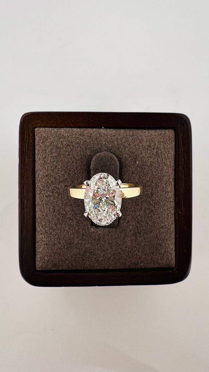 14K 2carat Oval LG Diamond Engagement Ring