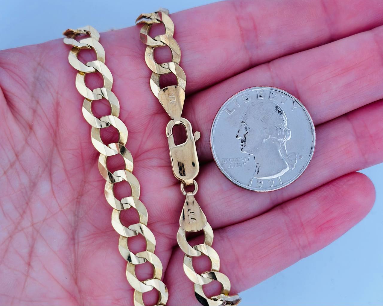 10K Solid Cuban Link Chain - 8.5MM