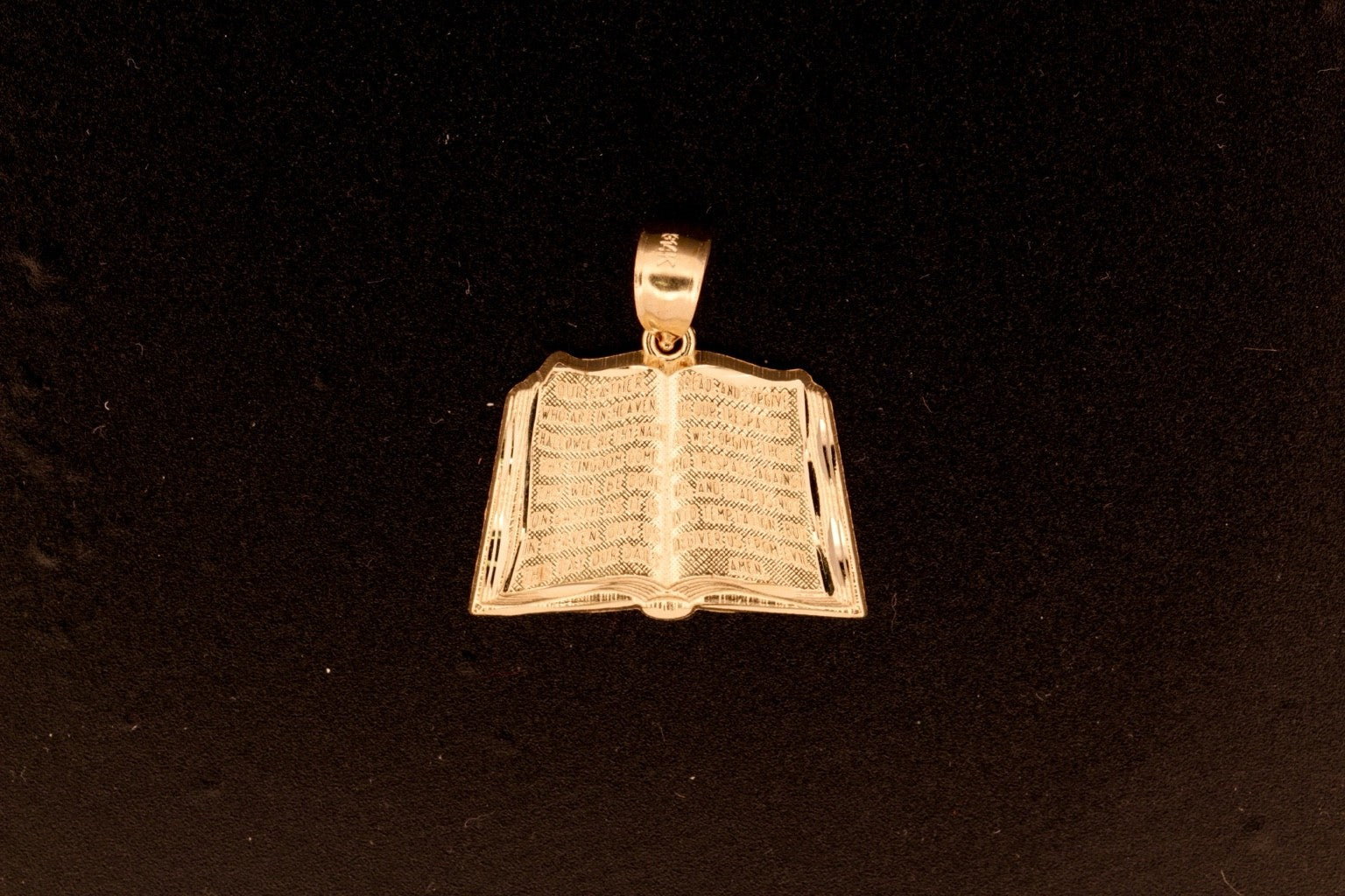 14K Yellow Gold Book Pendant