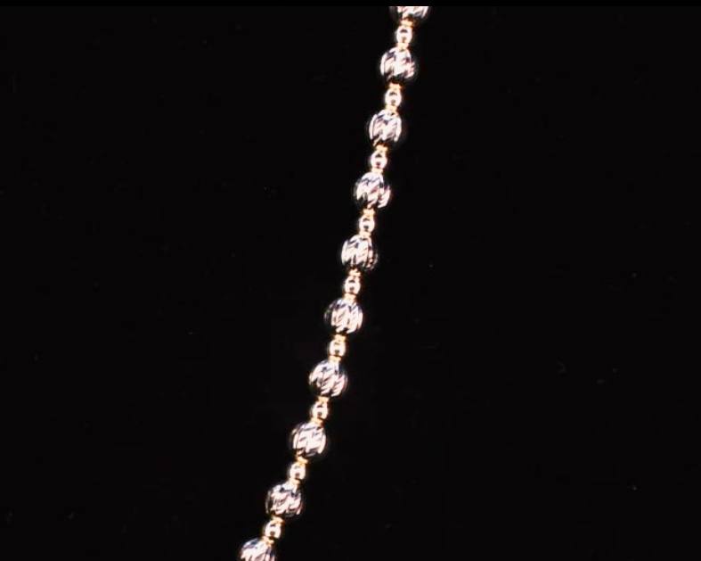 14K Solid Moon Chain - 3.4MM