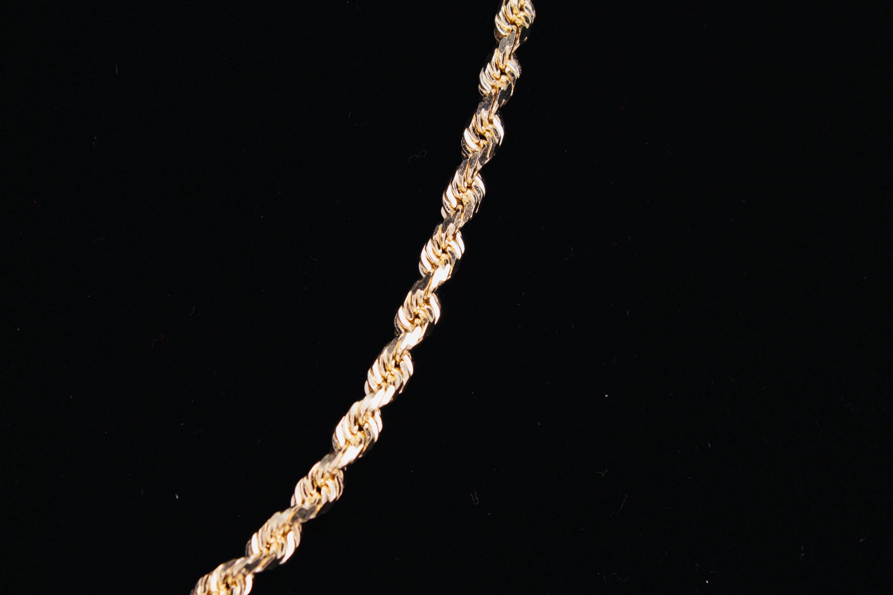10K Yellow Gold Semi Rope Chain - 3MM