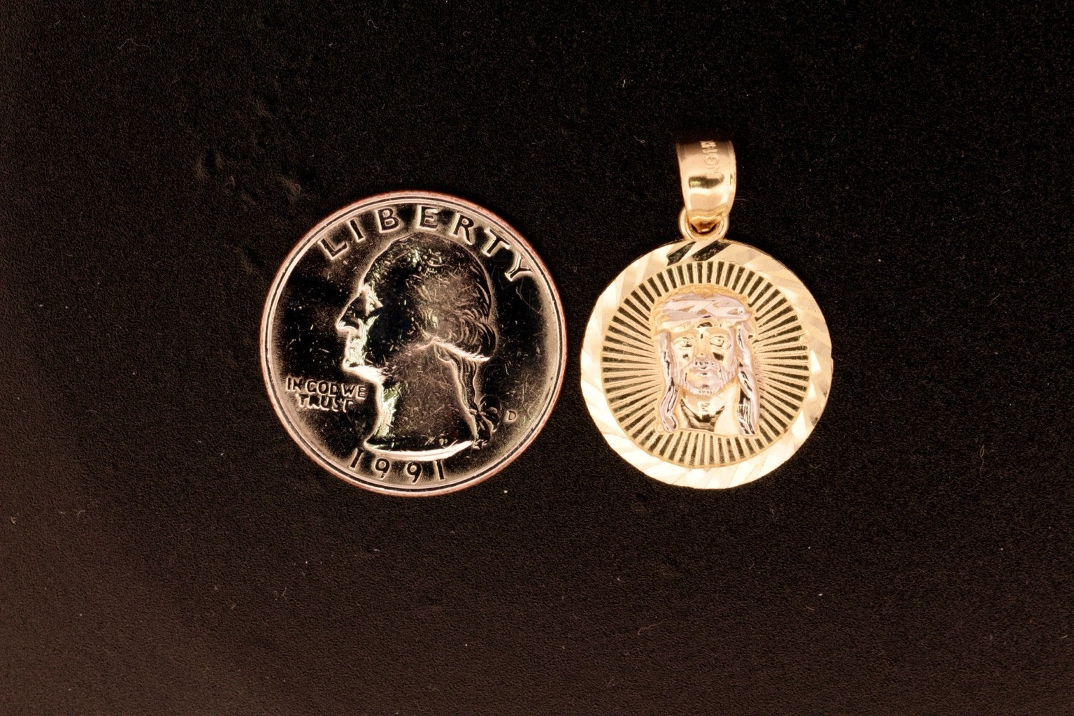 14K Jesus Piece Pendant - 1