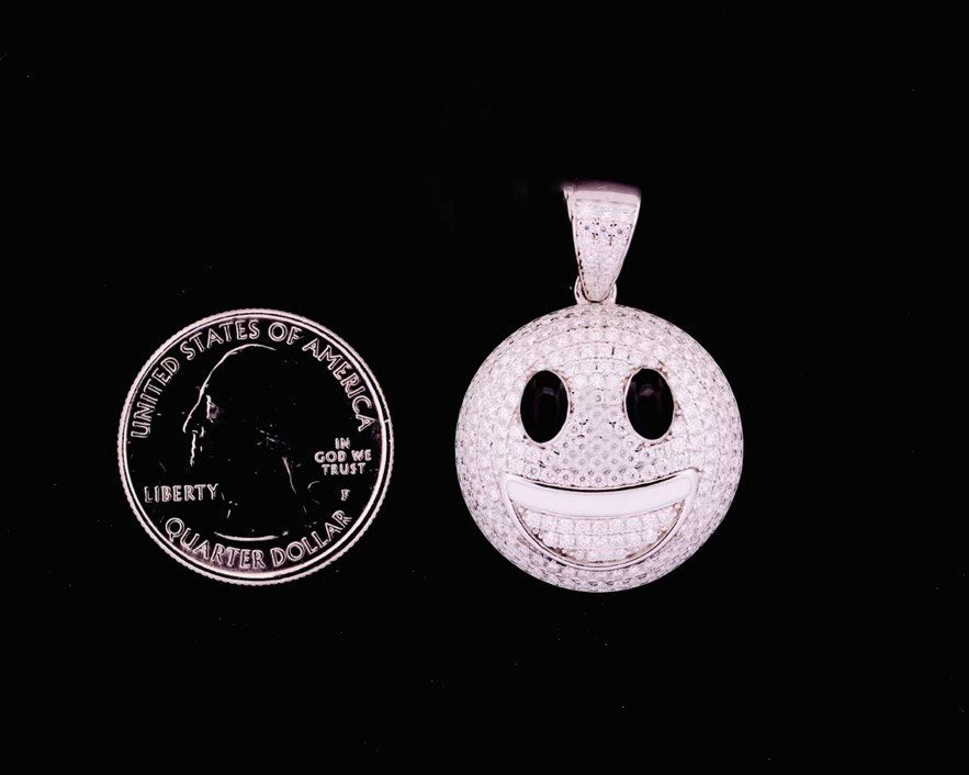Sterling Silver Smile Pendant with VVS Moissanite - 2.72 Carat