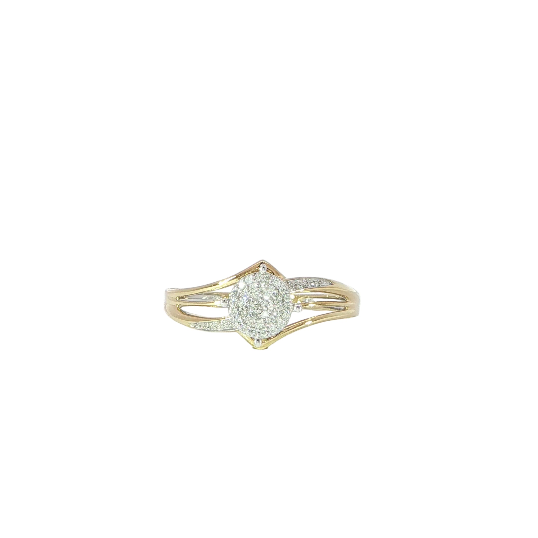 Video of 10K Gold Round Composite Engagement Ring