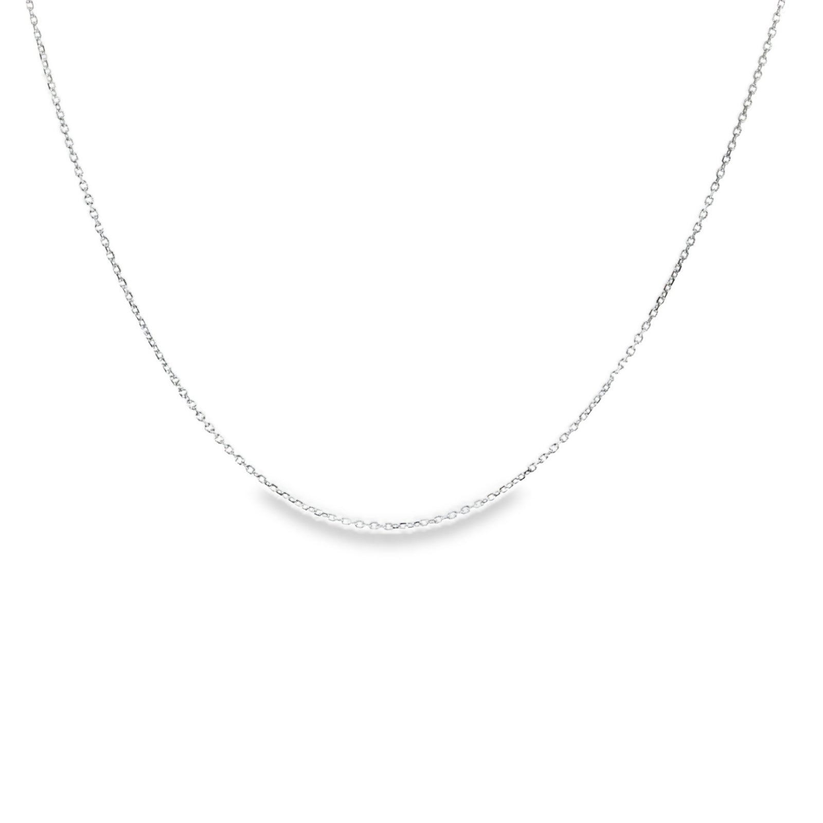 14K White Gold Cable Link Chain For Everyday Wear