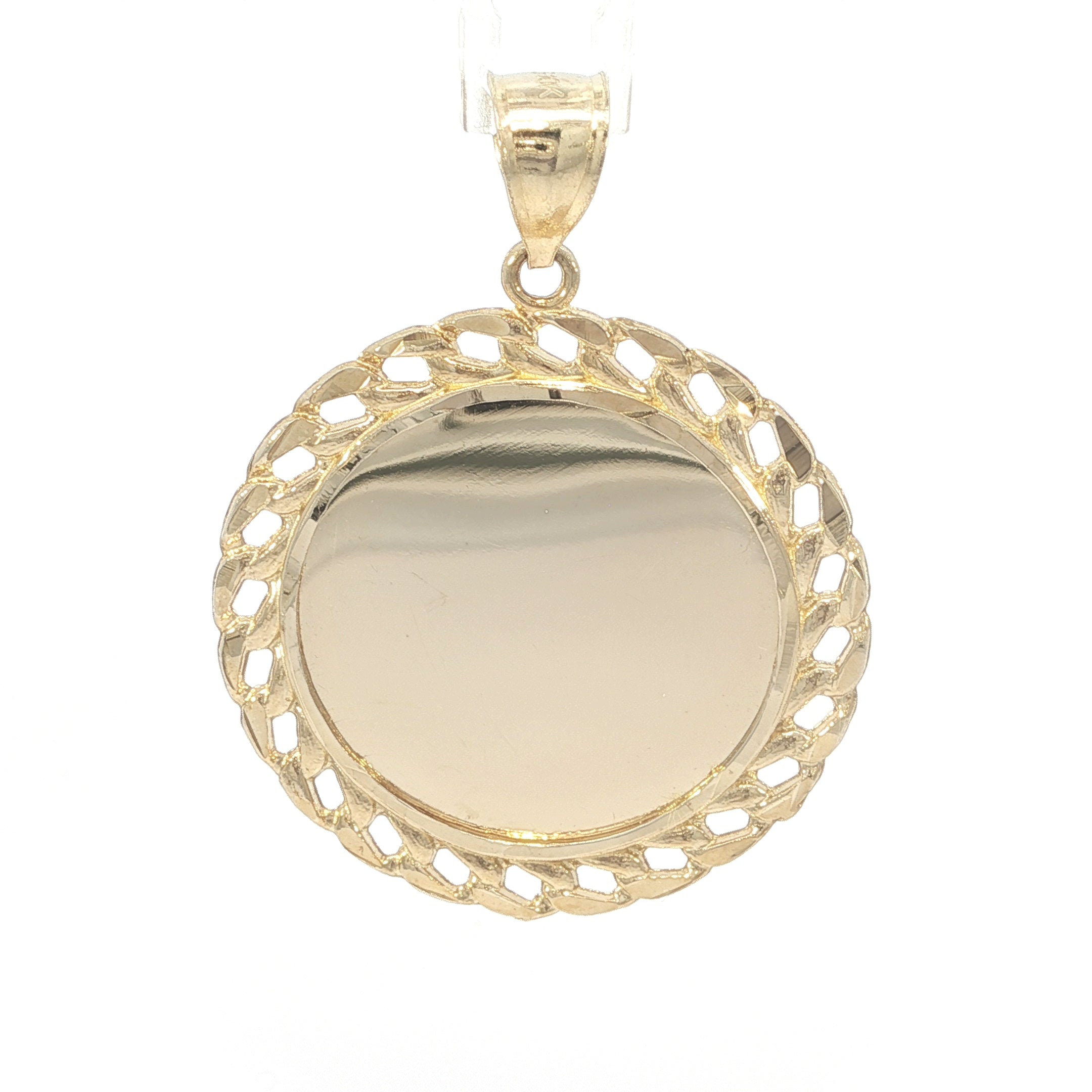 10K Yellow Gold Picture Frame Pendant