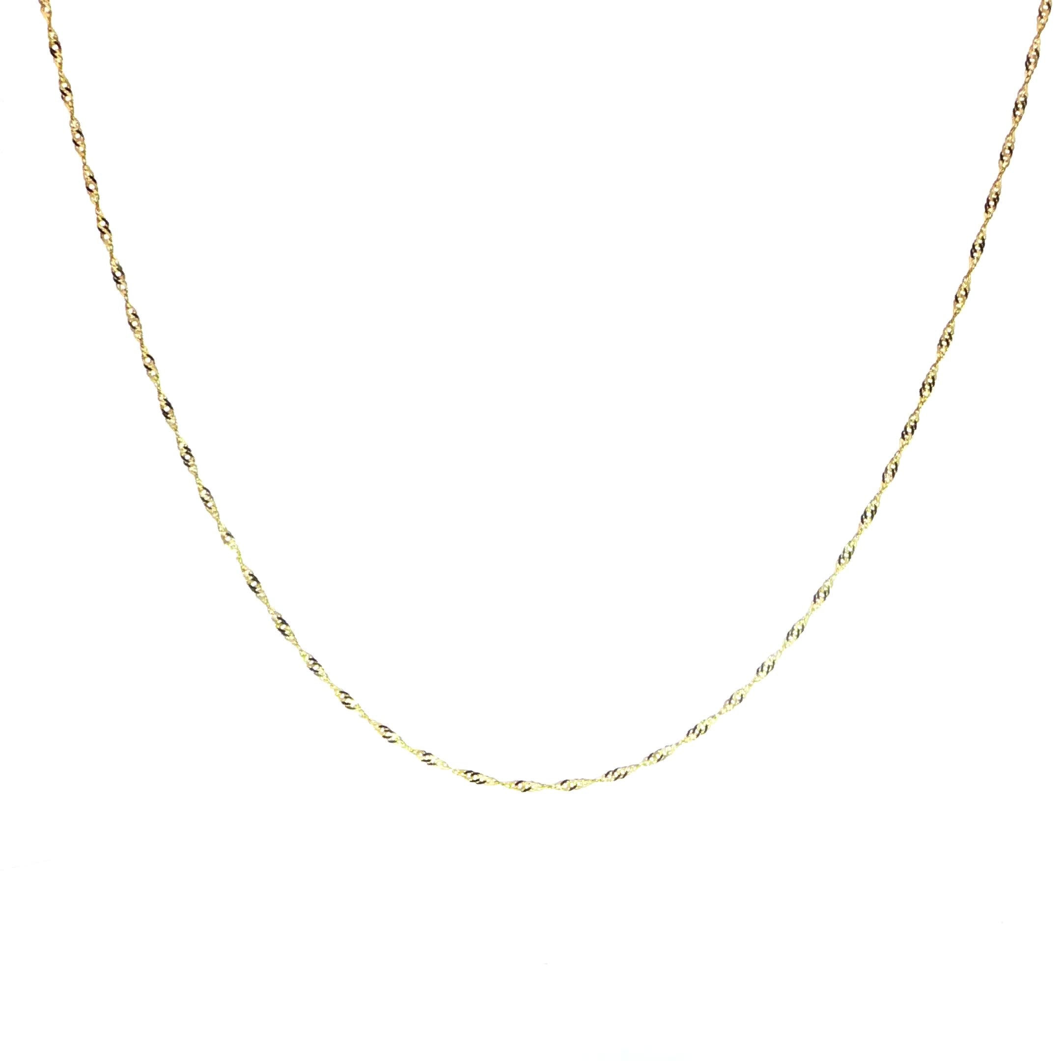 classic 14K yellow gold Singapore chain for everyday wear