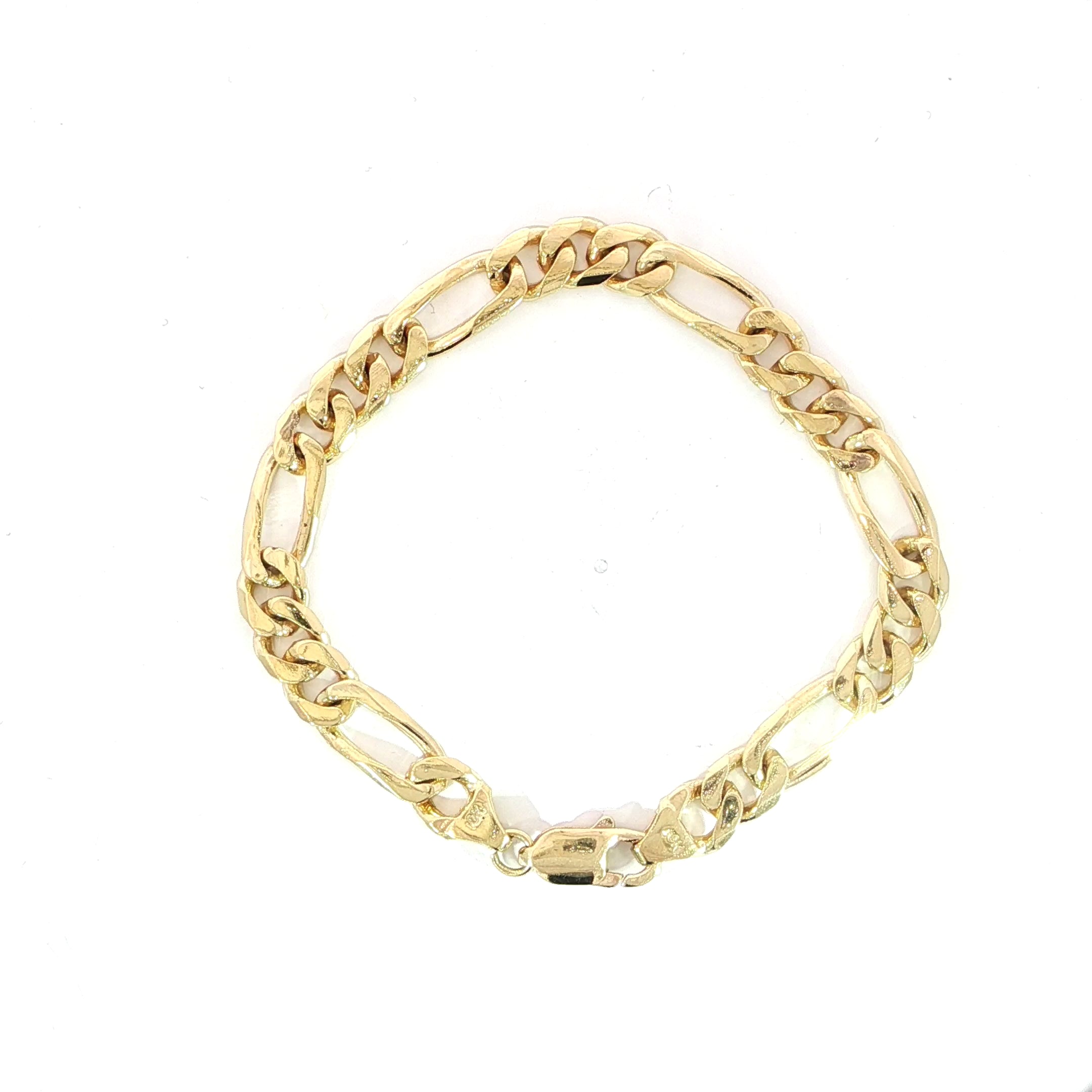 Video of 8MM Figaro link bracelet in 10K yellow gold