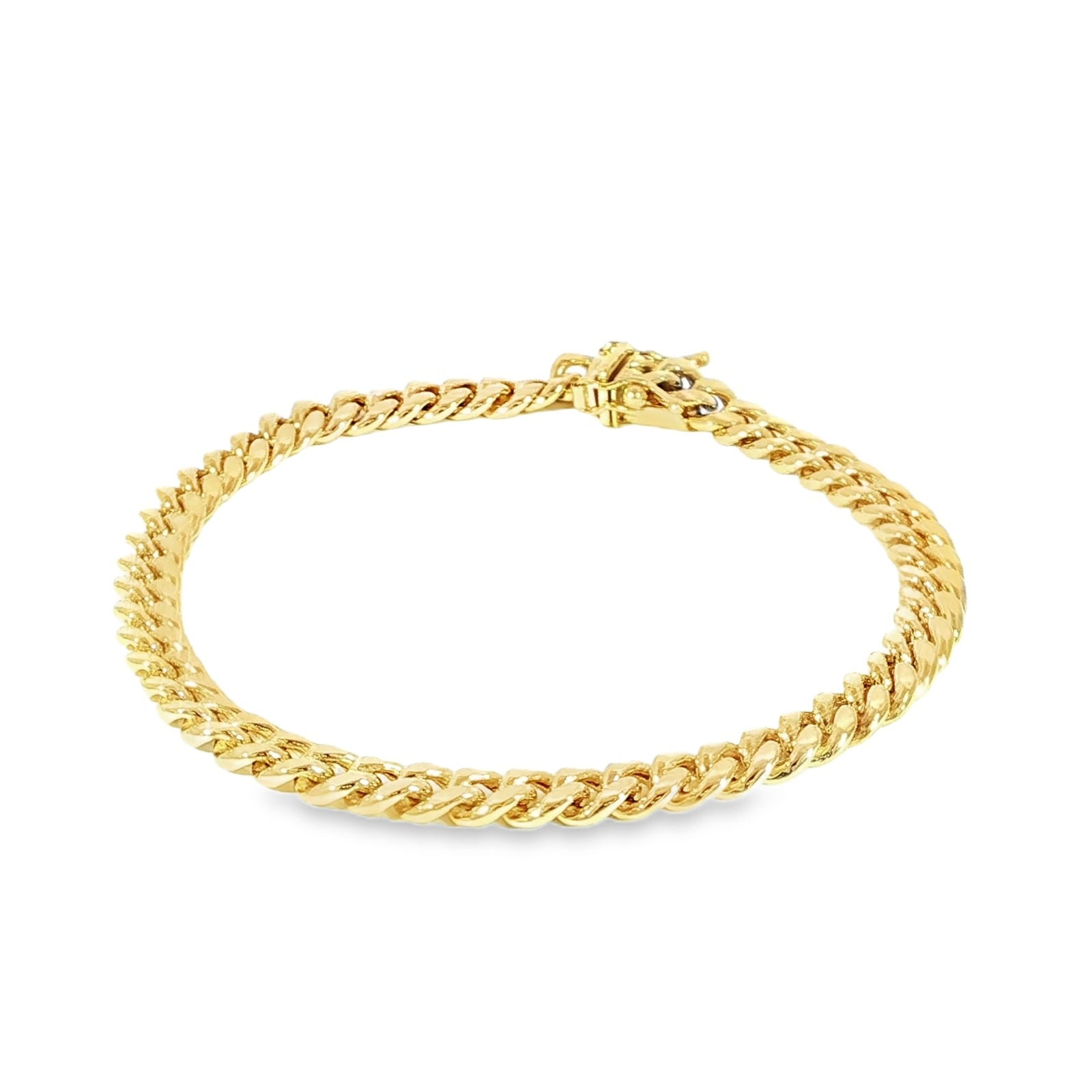 Video polished 6MM Cuban bracelet in 10K yellow gold