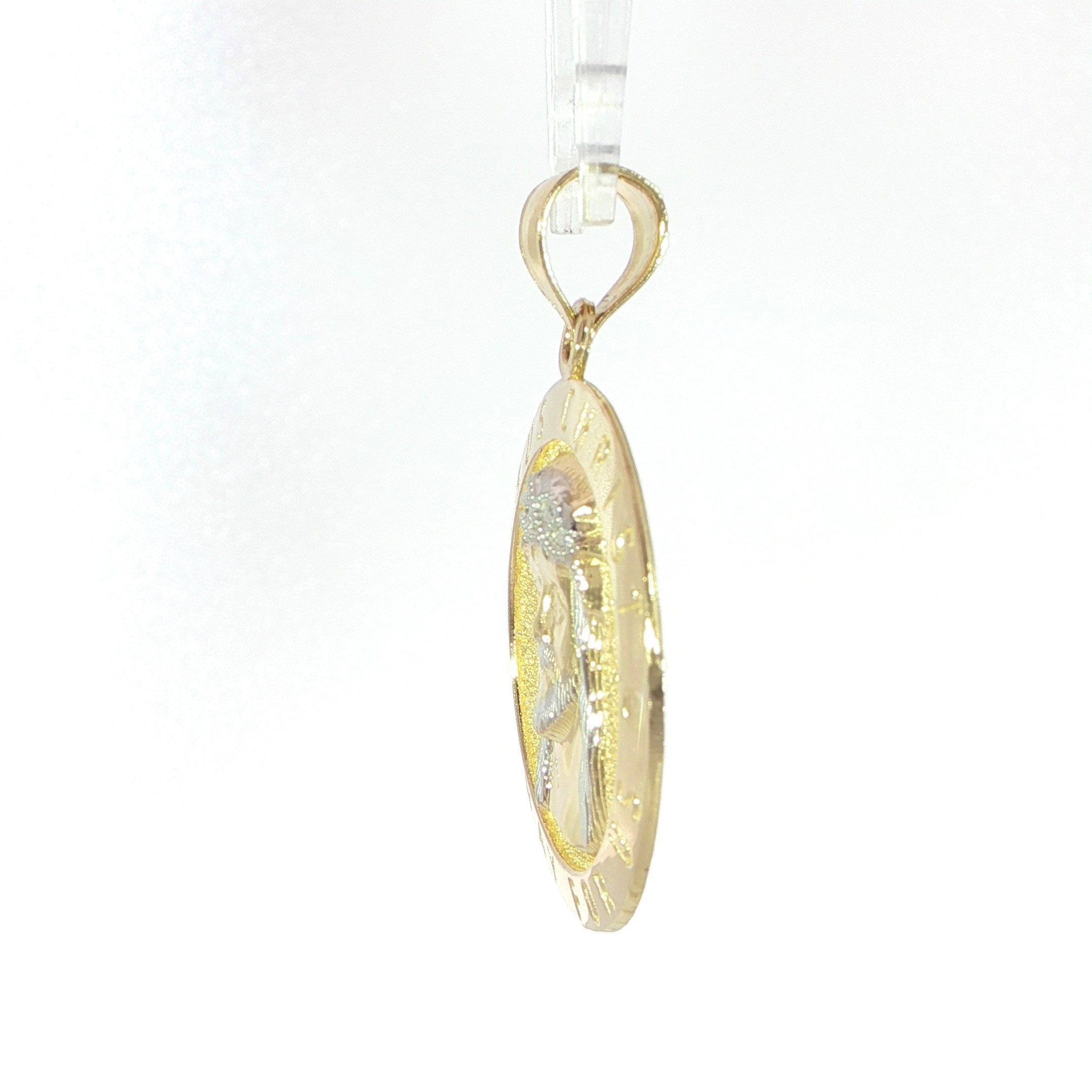 14K yellow gold Jesus Christ religious pendant