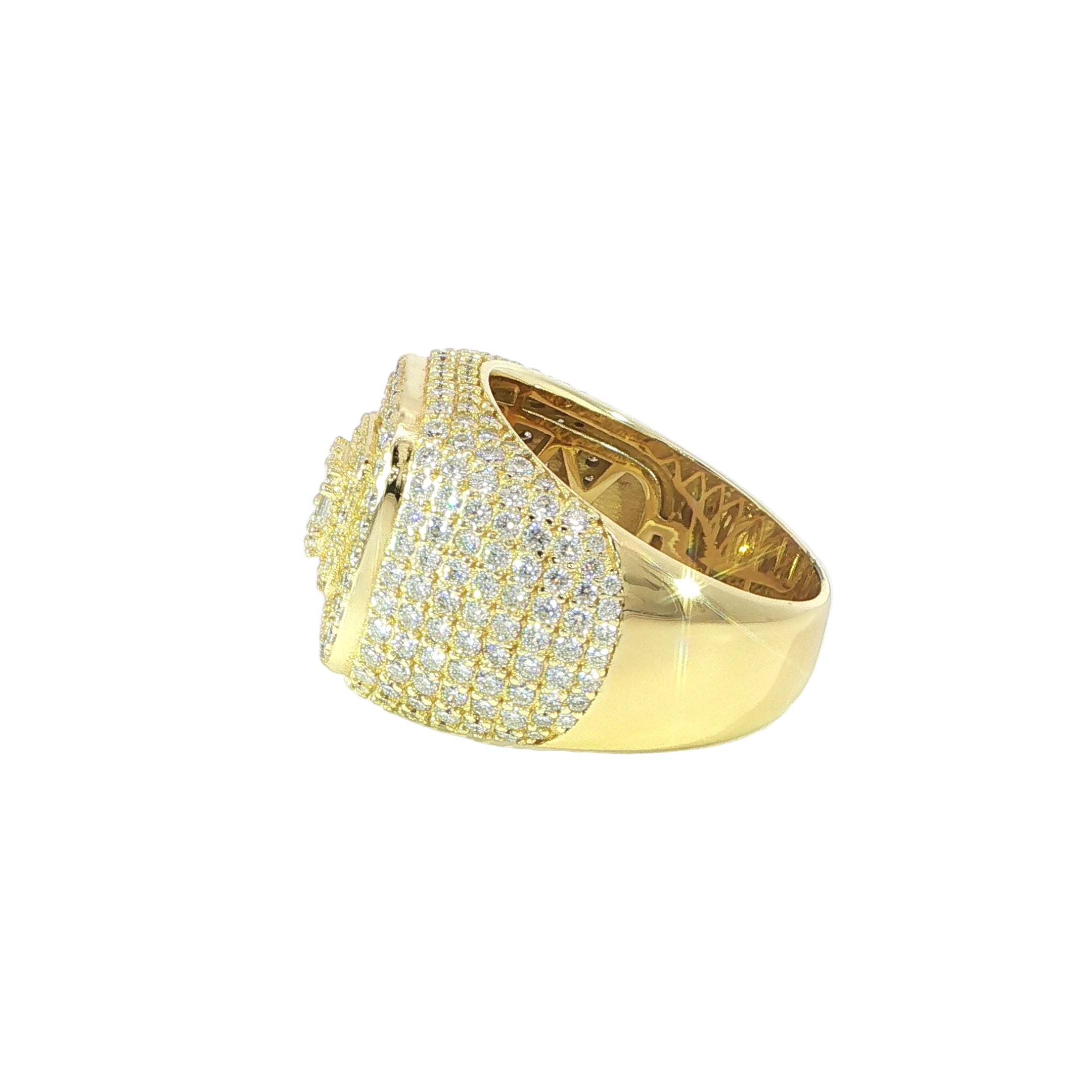 Iced-Out Sterling Silver Statement Ring Featuring 4.40 CTW VVS Moissanite