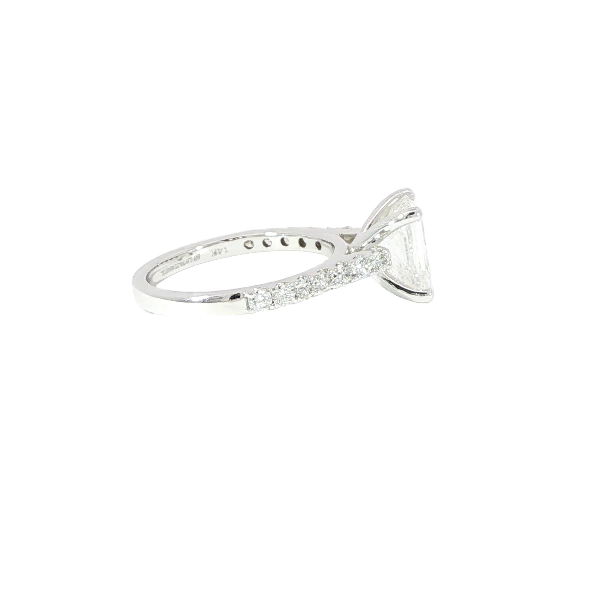 14K lab grown diamond ring side detail