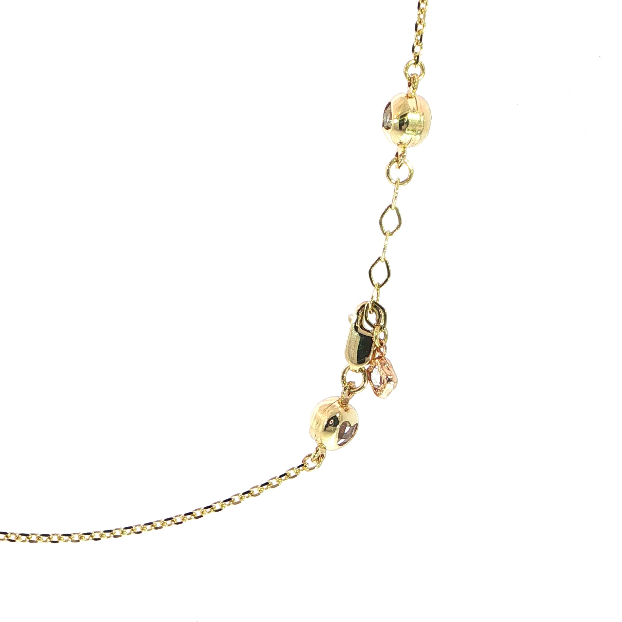 14K yellow gold symbolic lock & key pendant necklace