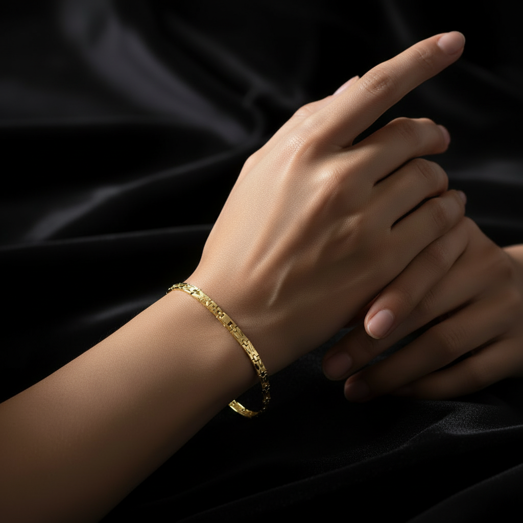 10K Nugget Gold Bracelet – 4MM