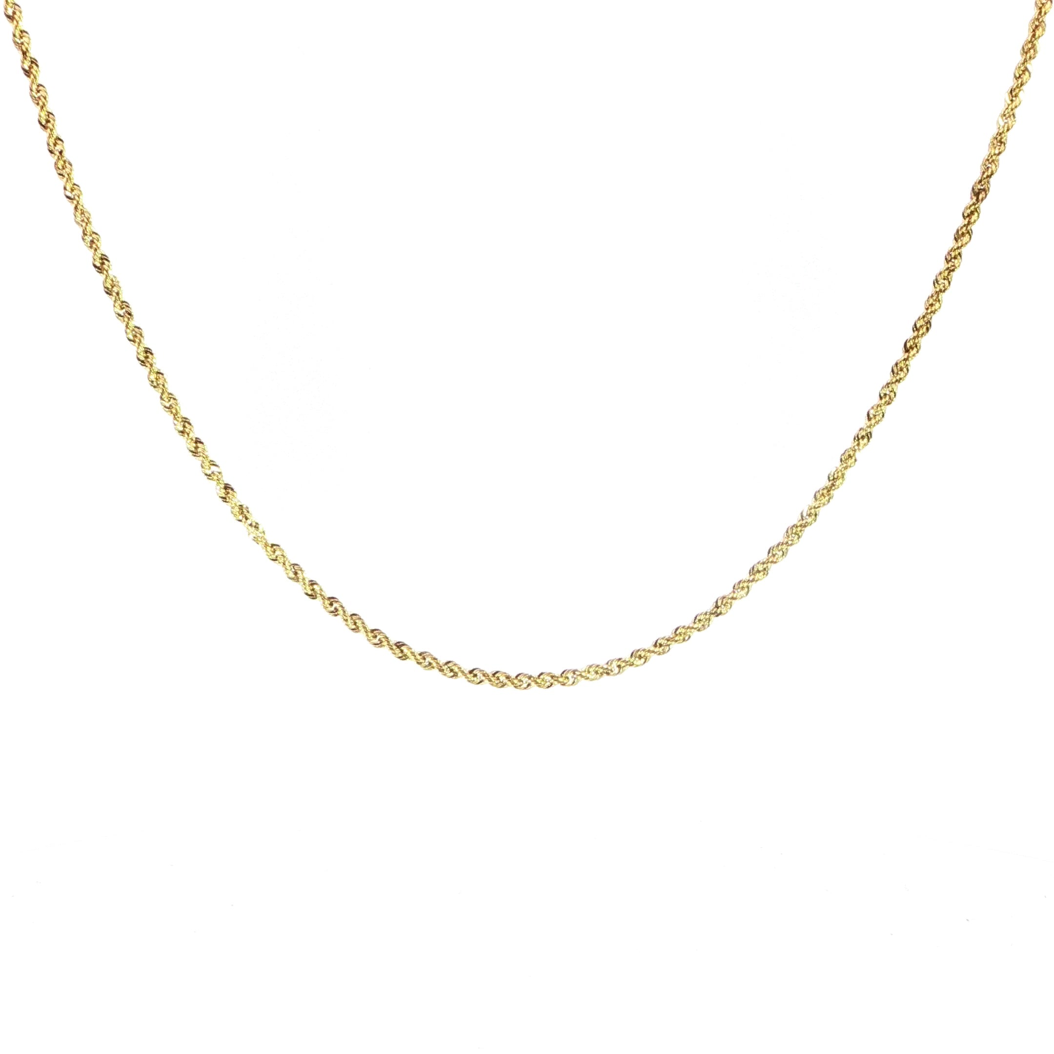 10K Yellow Gold Semi Rope Chain - 2.3MM