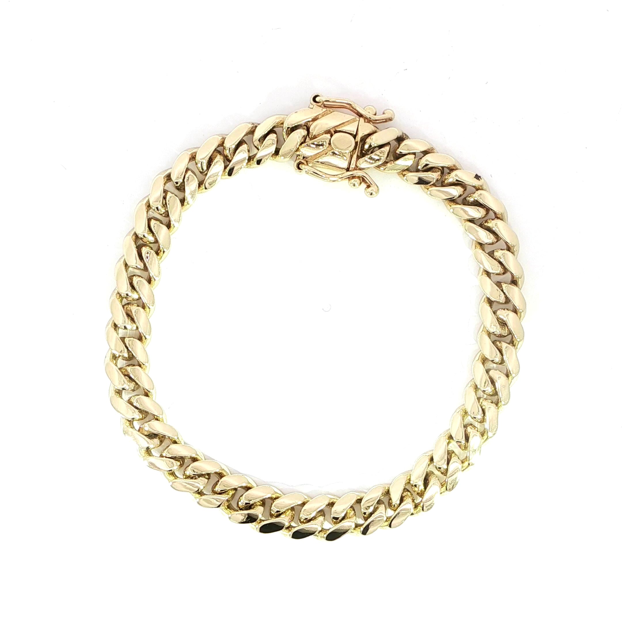 10K Solid Miami Cuban Bracelet 8MM
