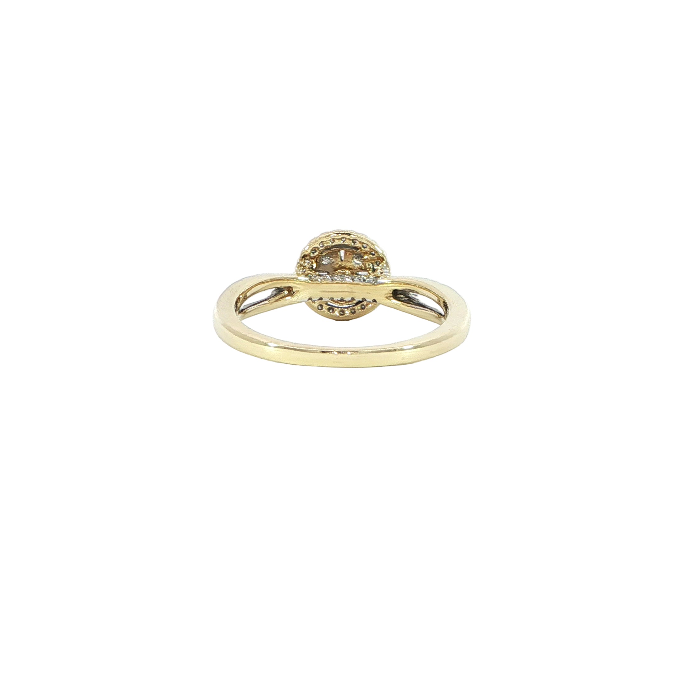 Yellow Gold Cluster Ring Back