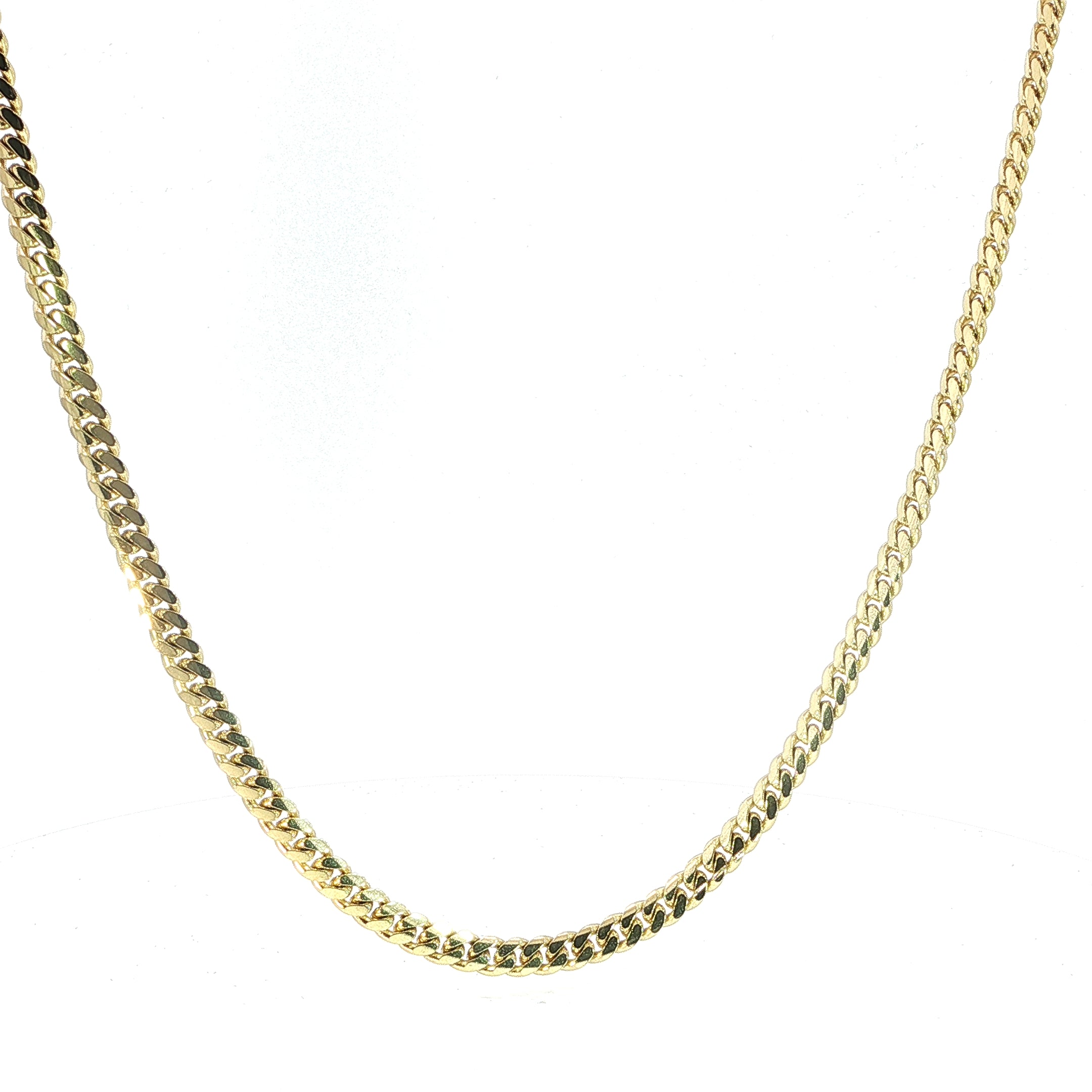 10K yellow gold 5MM solid Miami Cuban chain necklace