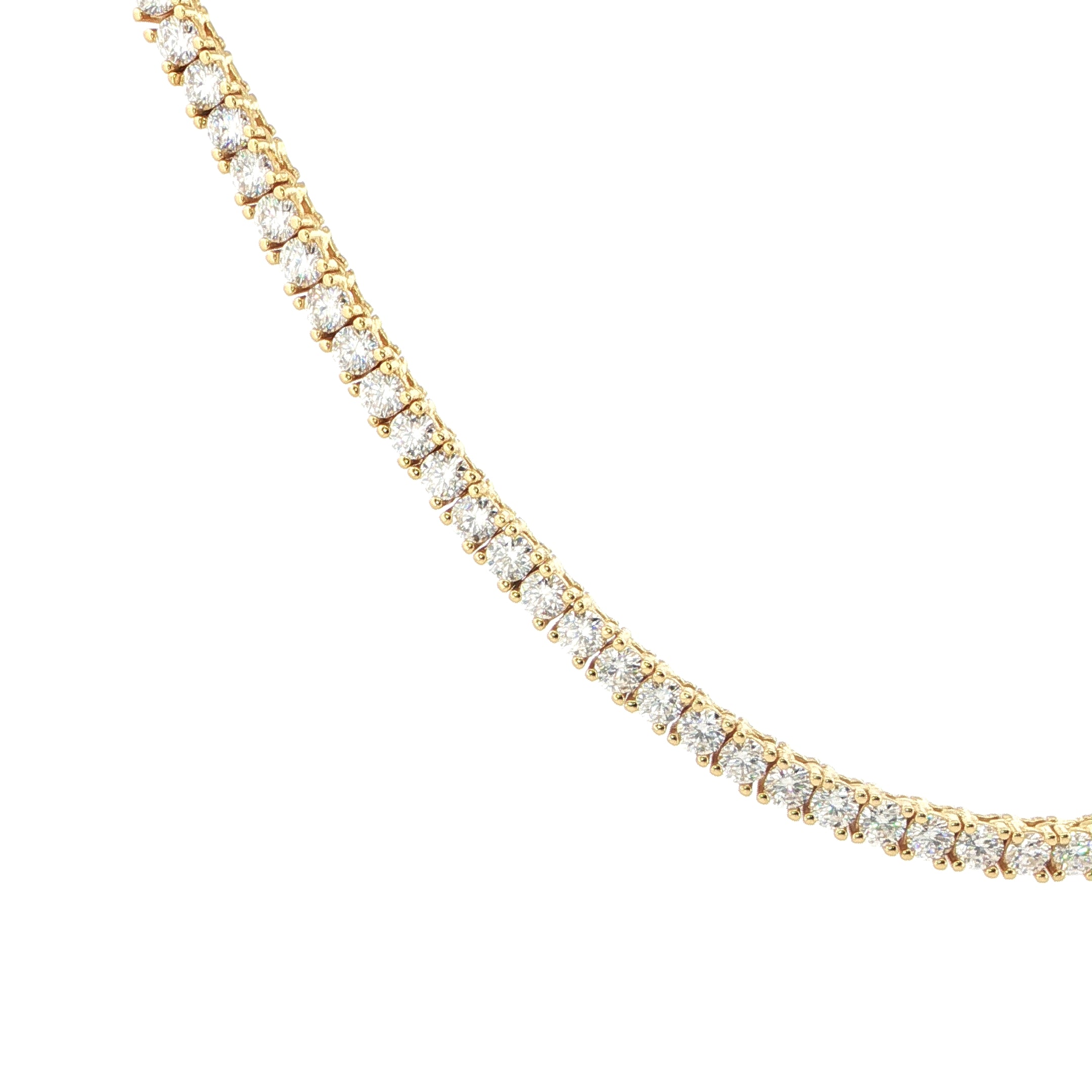 Sterling Silver 3MM Tennis Necklace – VVS Moissanite