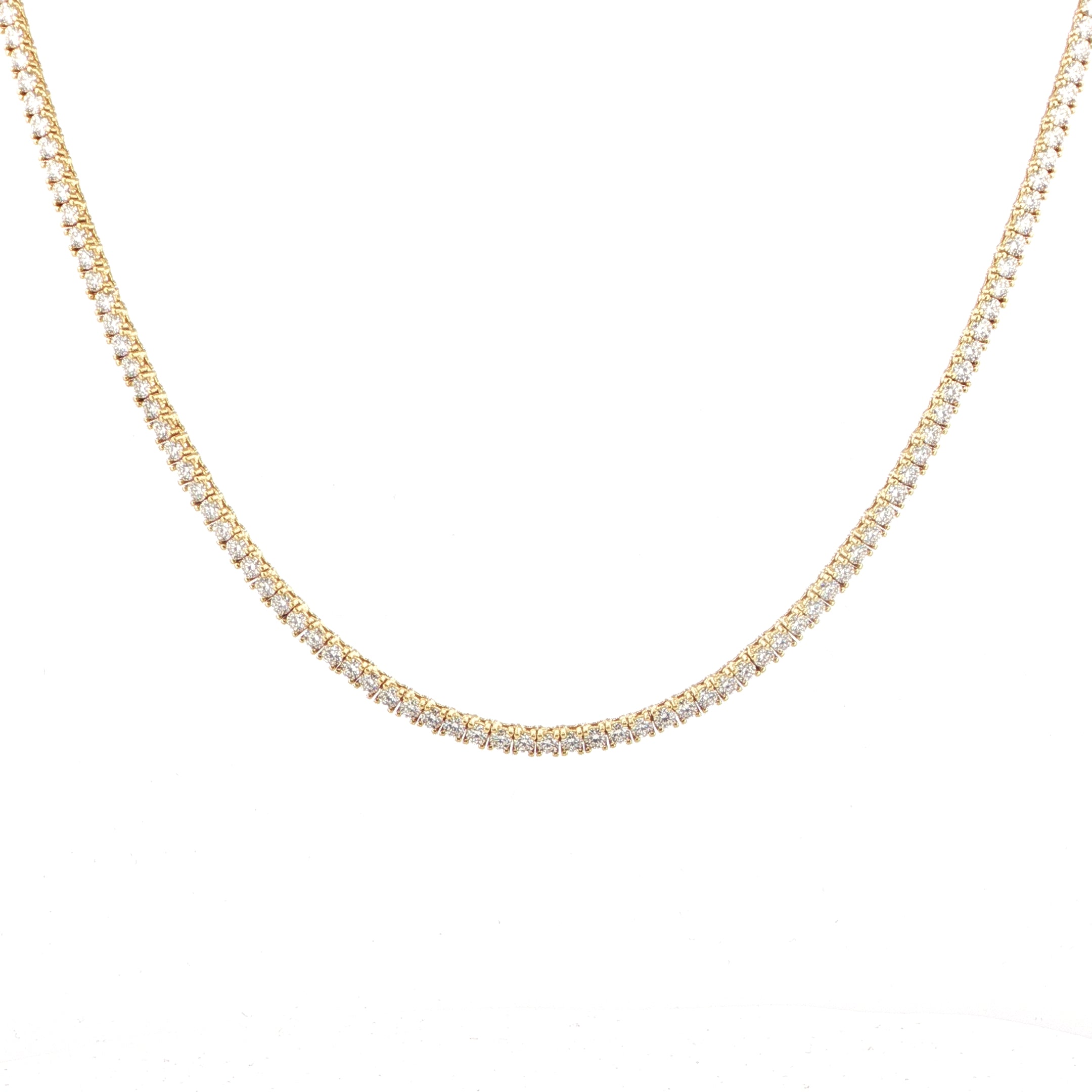 Sterling Silver 3MM Tennis Necklace – VVS Moissanite