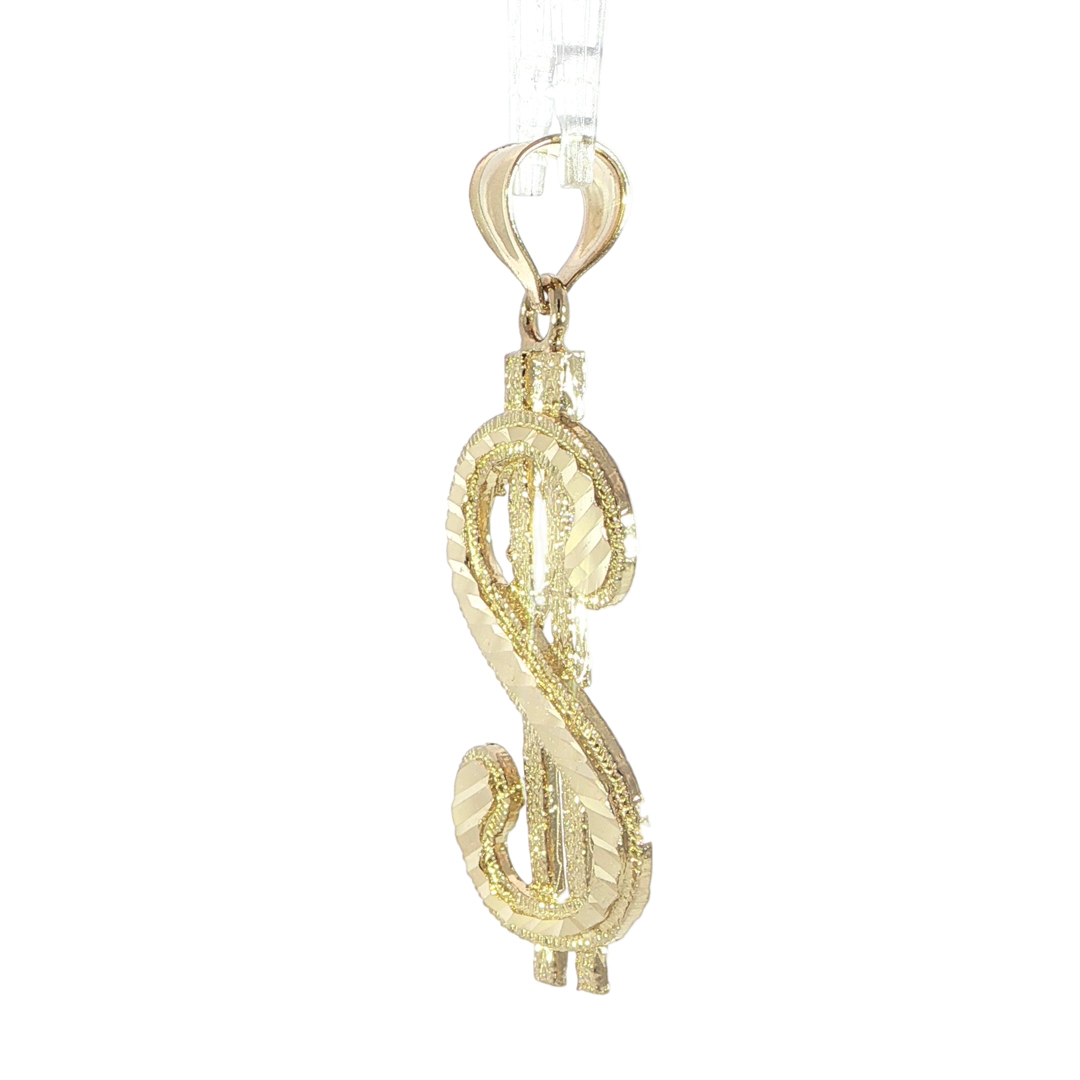 14K Yellow Gold Dollar Pendant