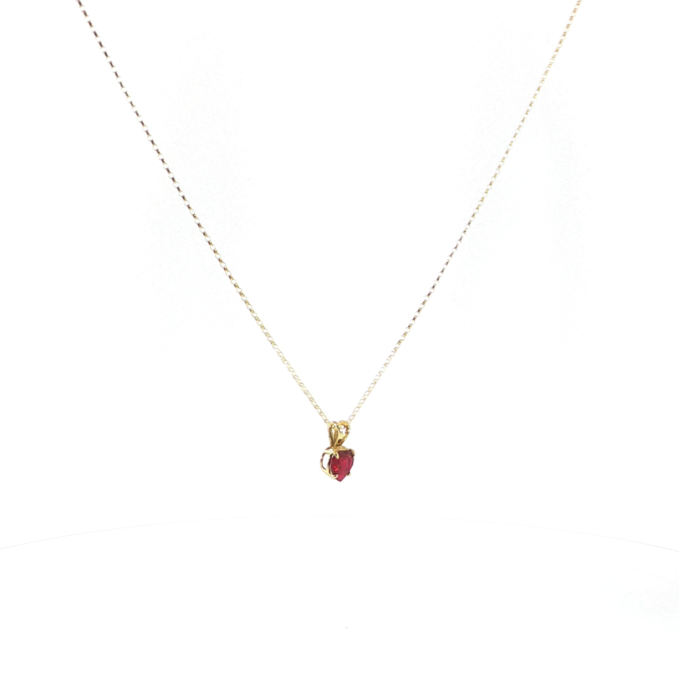 14K Gold Ruby Pendant