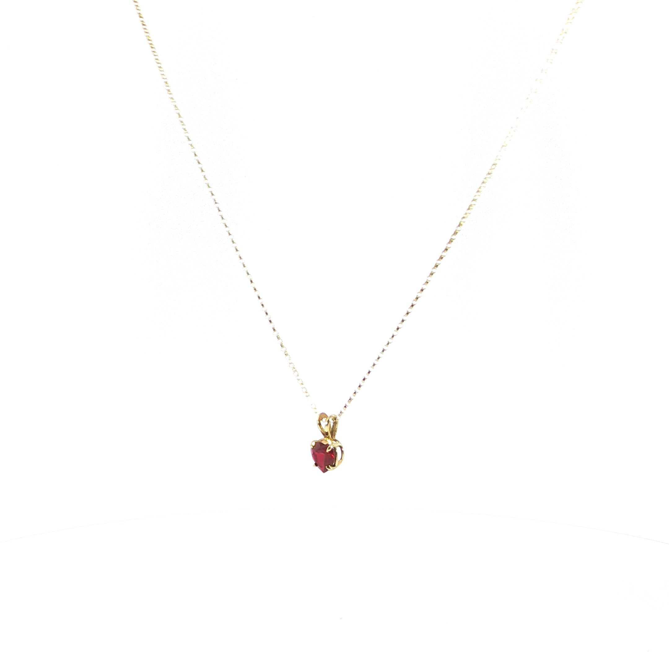 14K Gold Ruby Pendant