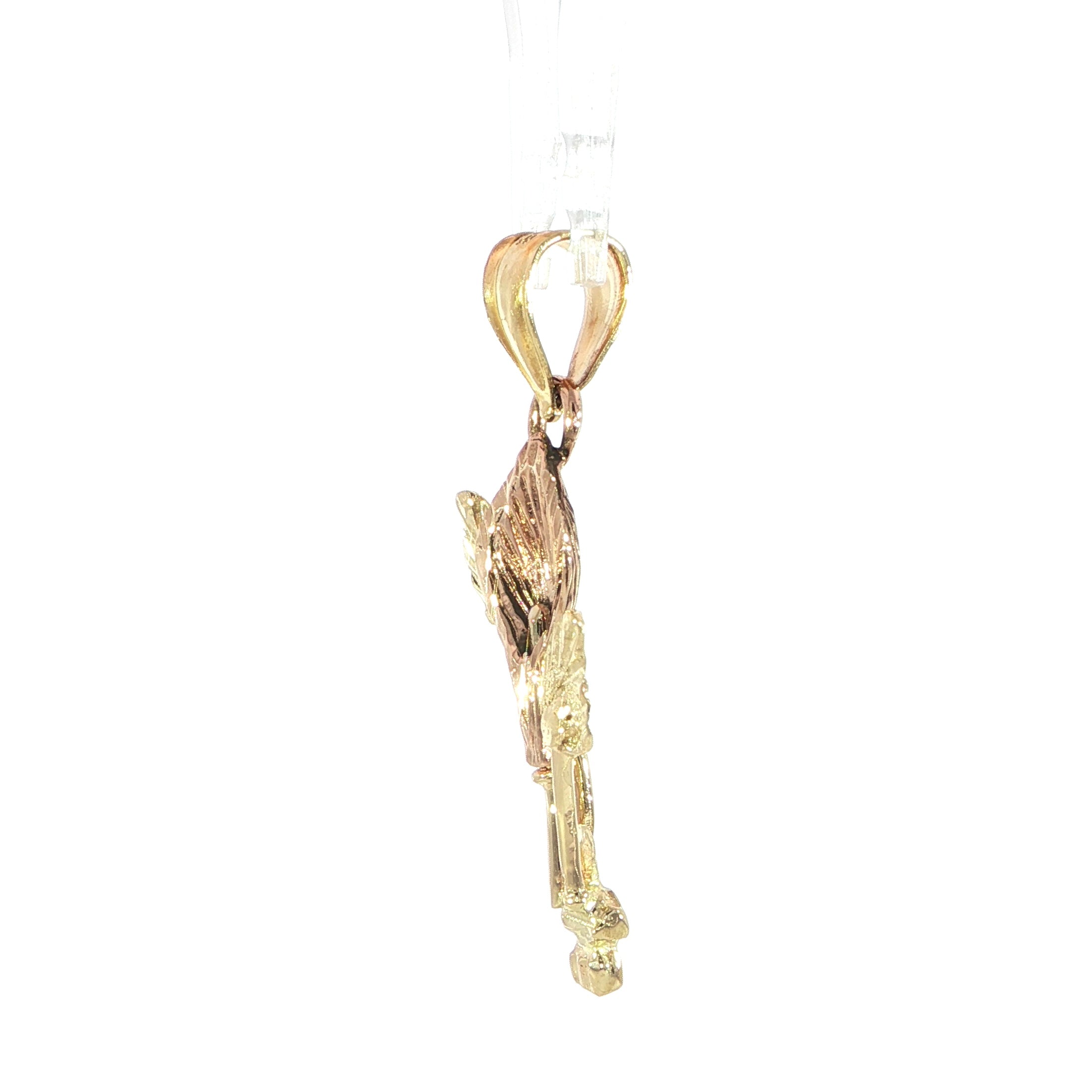 14K Two-Tone Flower Pendant
