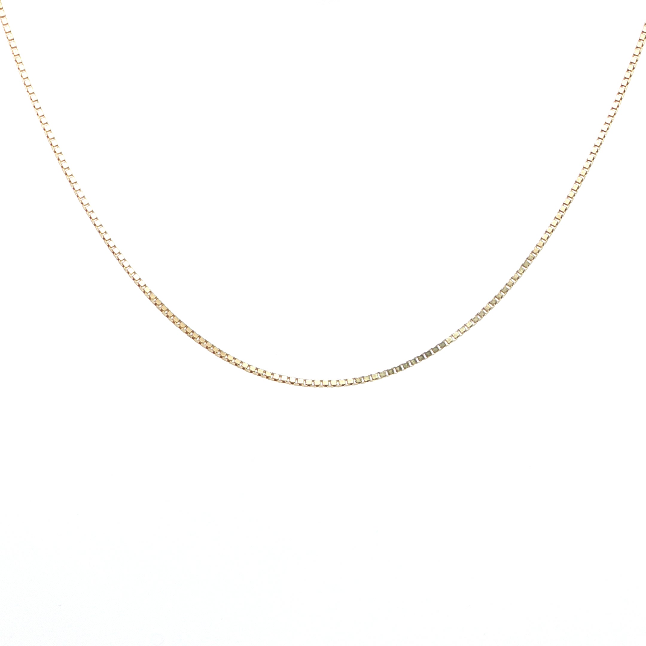 14K Yellow Gold Solid Box Chain - 1.4mm