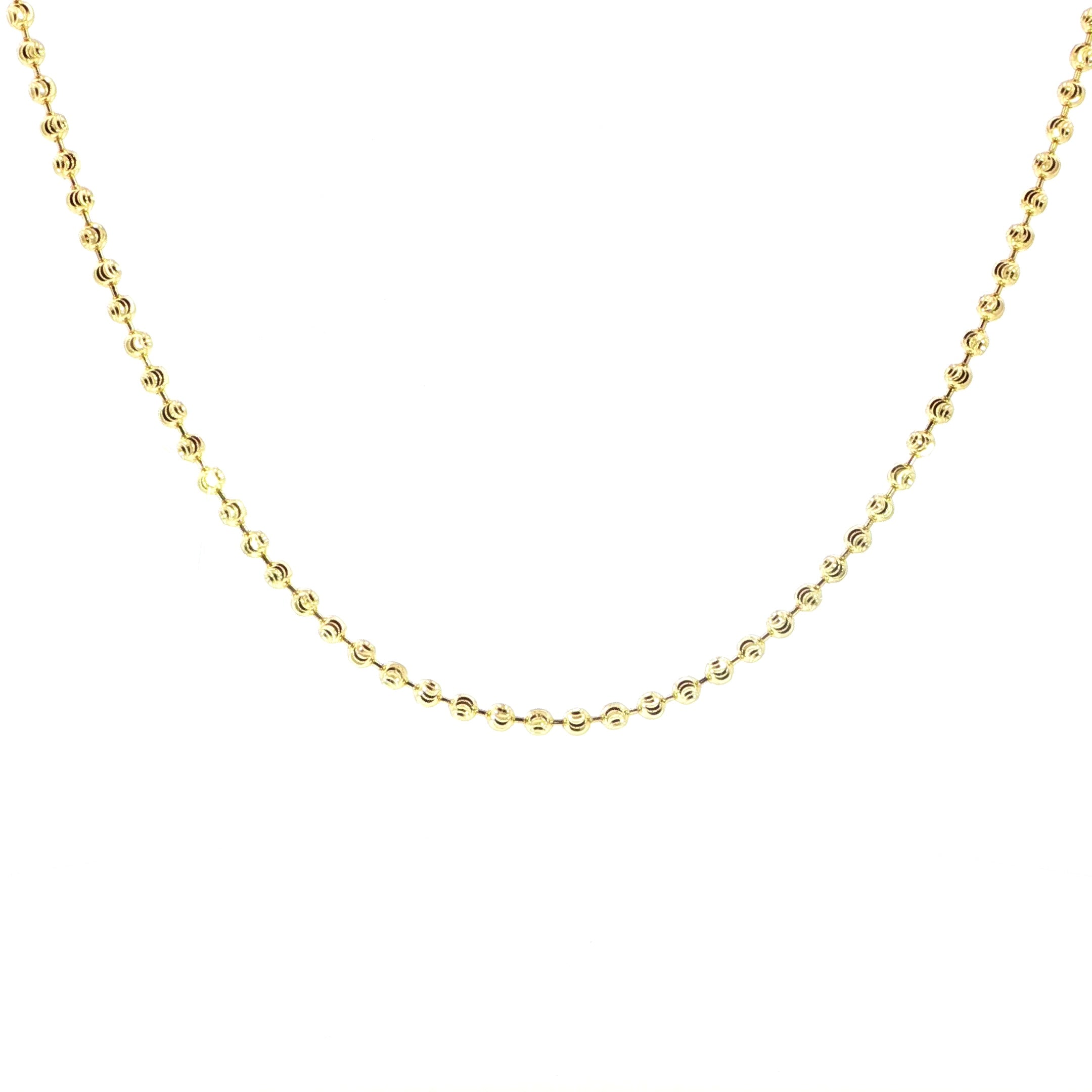 14K Solid Moon Chain - 3.4MM
