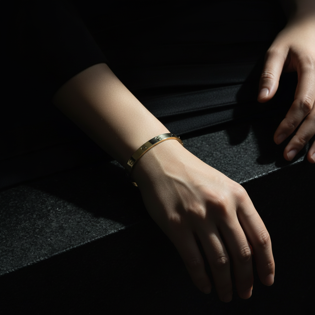 Designer-inspired, stackable 14K yellow gold bangle bracelet
