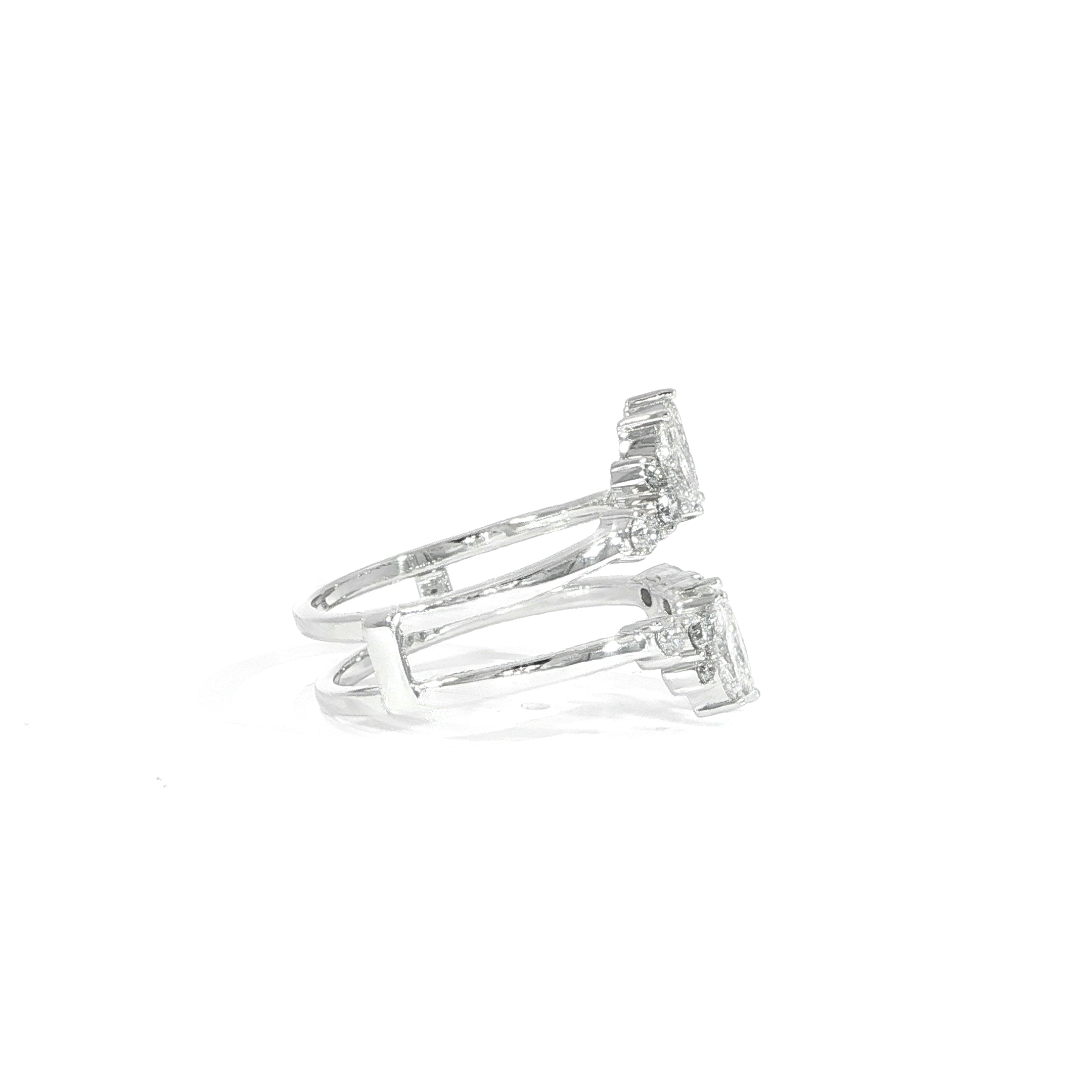 Close-up of marquise diamond enhancer band side detail