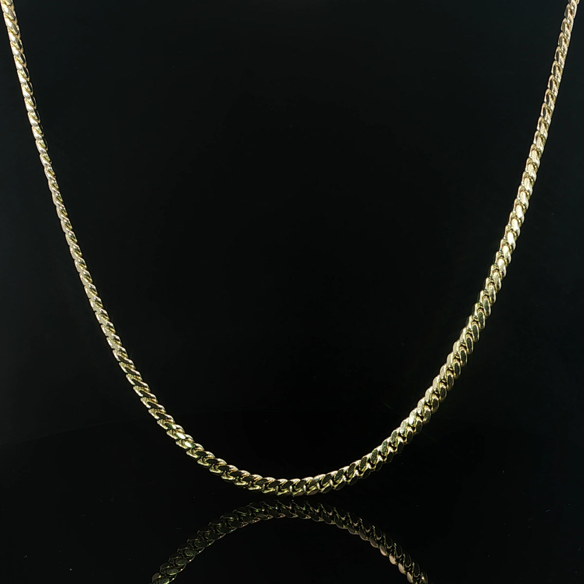 5 mm solid Miami Cuban link chain in 14K yellow gold
