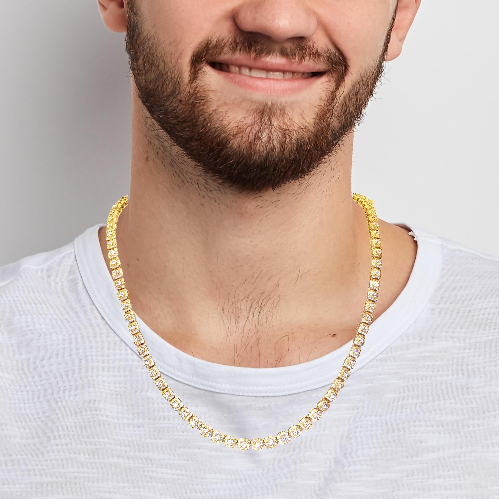 Sterling Silver Tennis Chain – 6mm VVS Moissanite