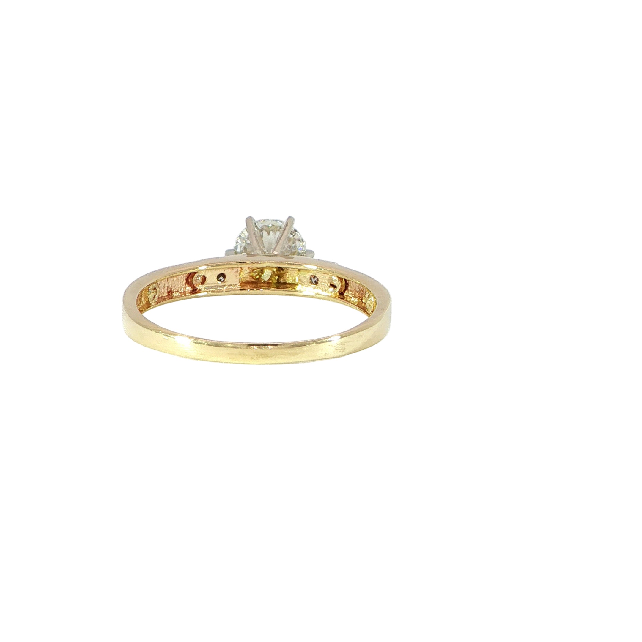 14K Yellow Gold Diamond Ring - 1CT, IGI Certified