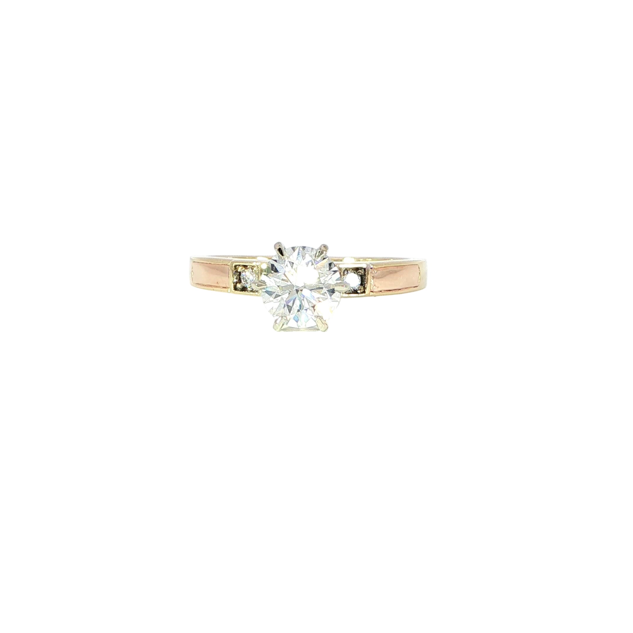 14K Yellow Gold Diamond Ring - 1CT, IGI Certified