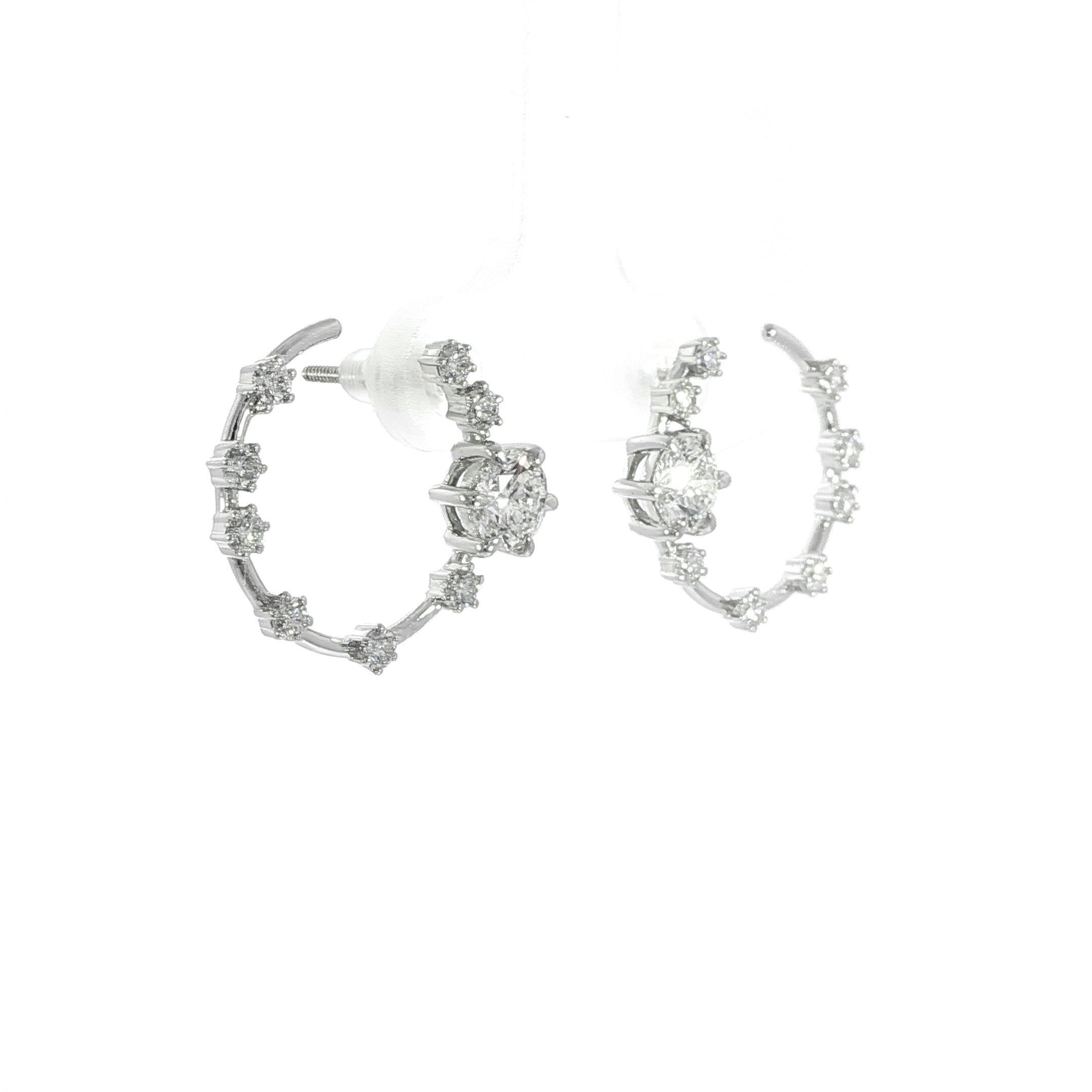 Diamond Circle Drop Earrings – 1.63 Carat