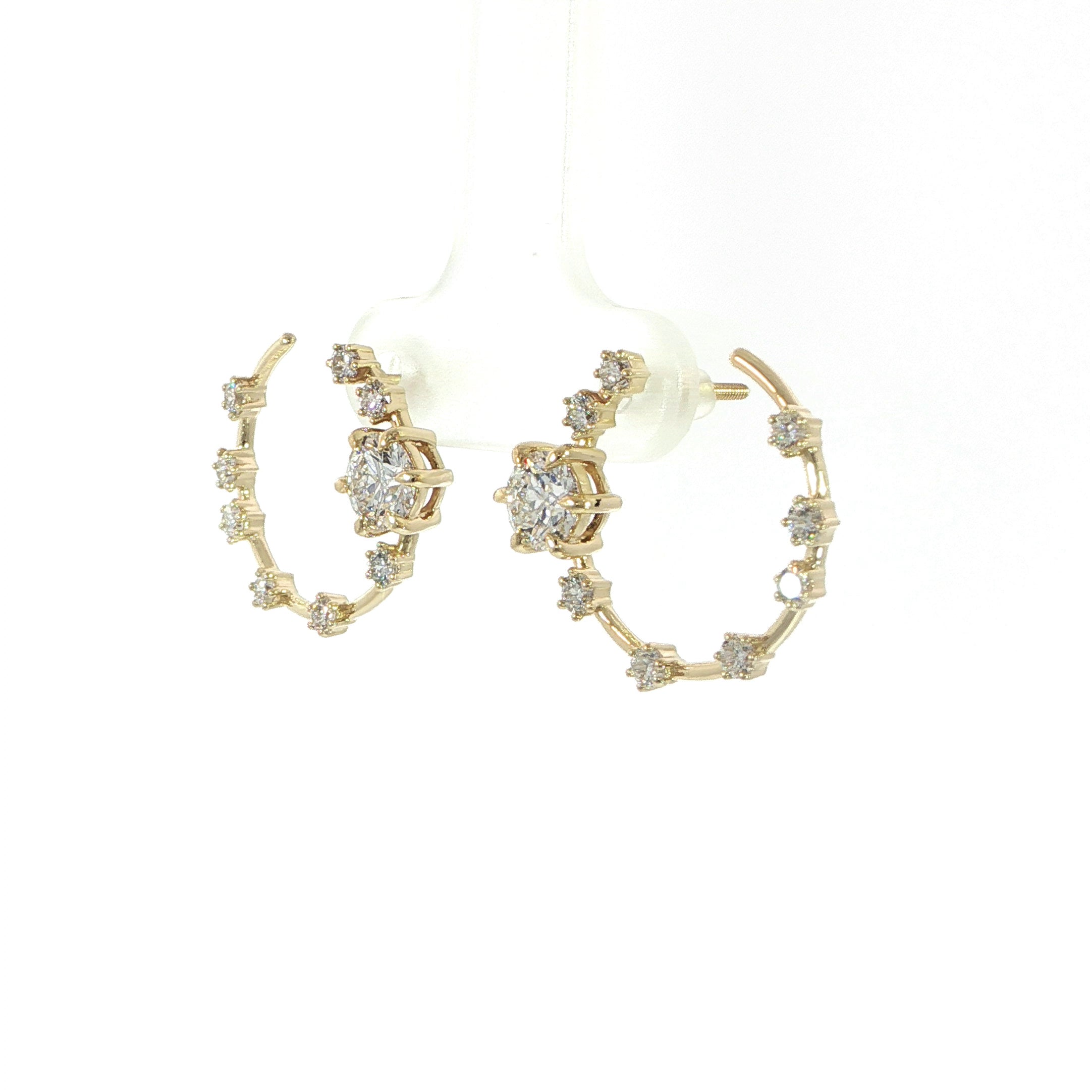 Diamond Circle Drop Earrings – 1.63 Carat